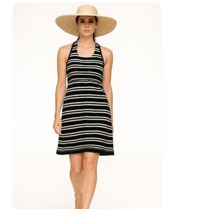 Eight Sixty Black and White Striped Summer Dress Size XS NWT